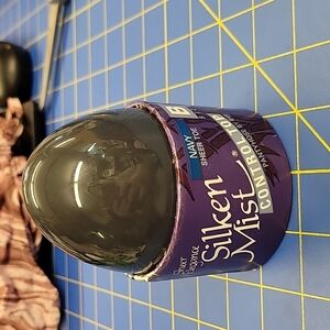 Vintage 1980s Sheer Elegance Navy Silken Mist Control Top Sheer Toe Size B